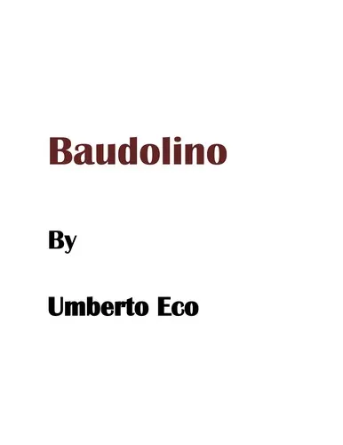 Cover of Baudolino by Umberto Eco