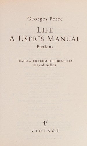 Cover of Life: A User's Manual by Georges Perec