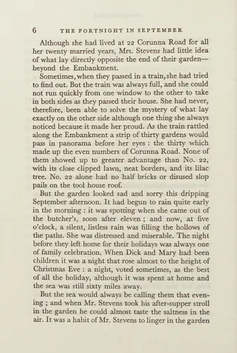 Cover of The Fortnight in September by R. C. Sherriff