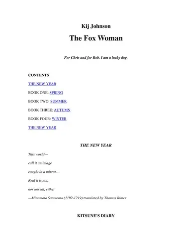 Cover of The Fox Woman by Kij Johnson
