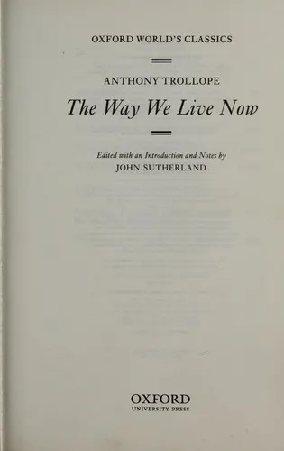 Cover of The Way We Live Now by Anthony Trollope